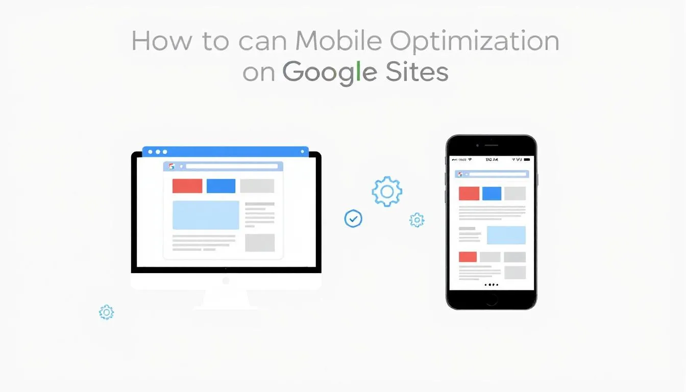 An illustration representing mobile optimization on Google Sites.