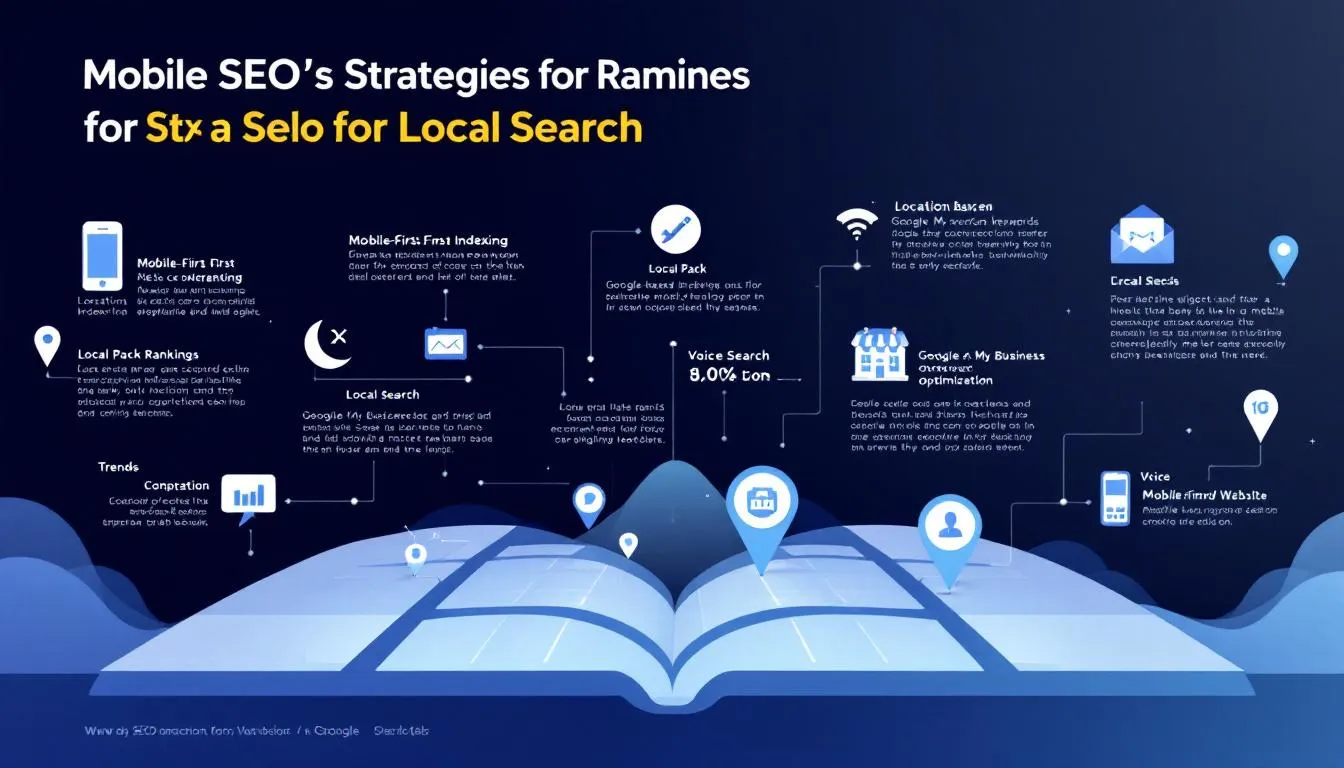 A visual guide to local SEO strategies for mobile users, showcasing mobile search results.