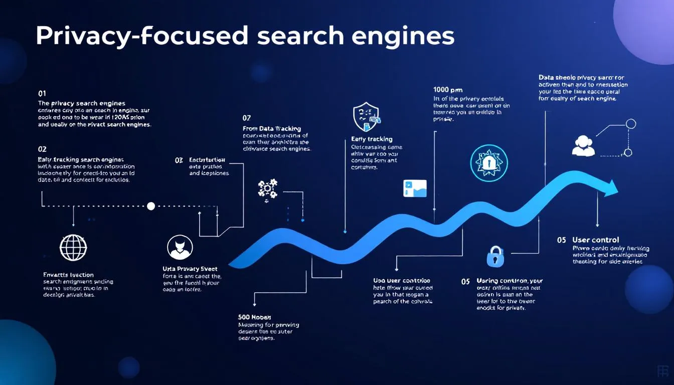 An illustration depicting the concept of privacy-focused search engines.