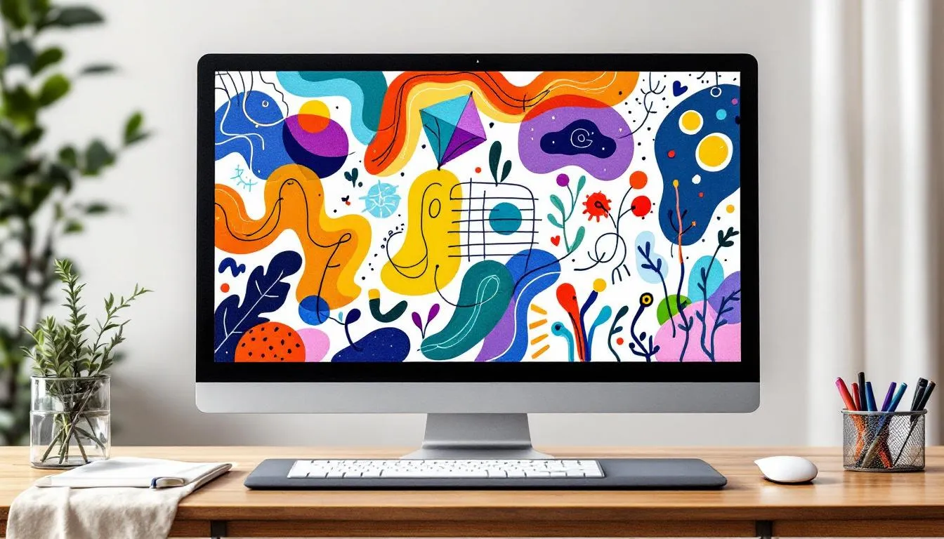 A unique website layout displayed on a computer screen.