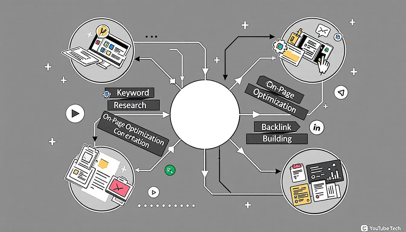 A diagram illustrating the structure of content for better SEO.