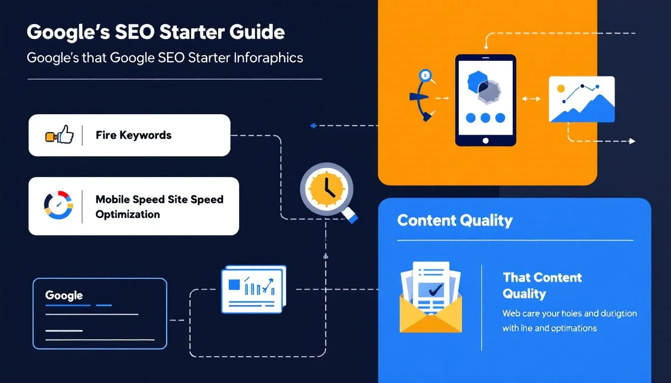 An illustration representing Google's SEO Starter Guide, showcasing various SEO strategies.
