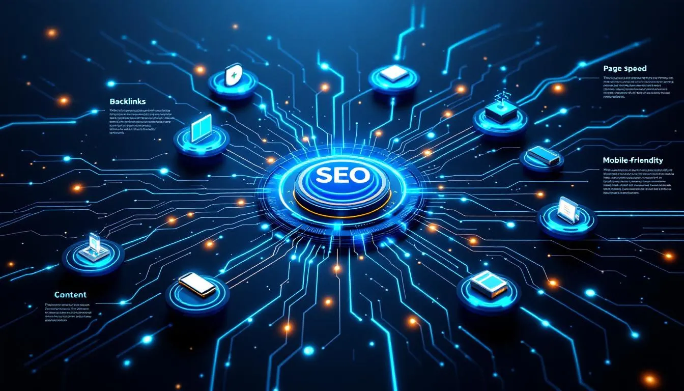 An illustrative diagram explaining Google rankings and search engine optimization.