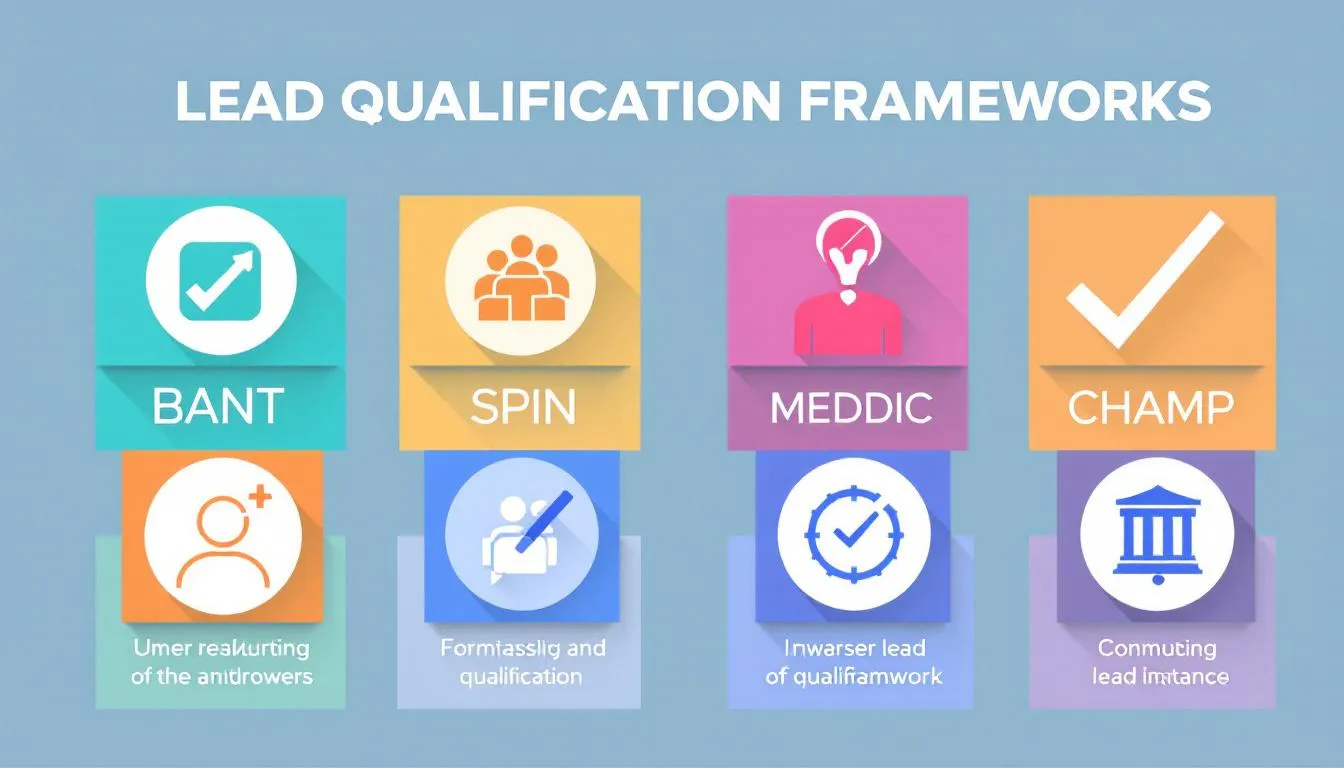Different proven lead qualification frameworks illustrated.