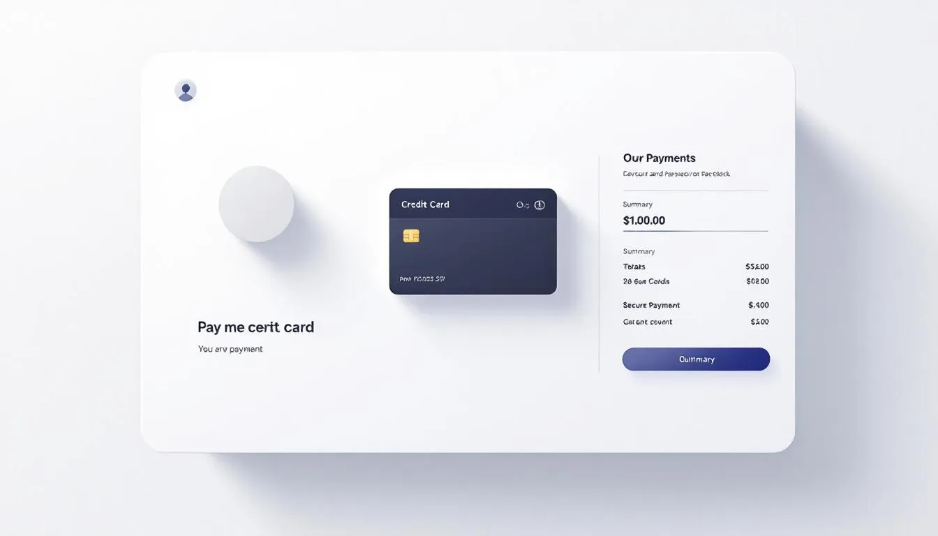 An overview of payment page design showcasing various elements.