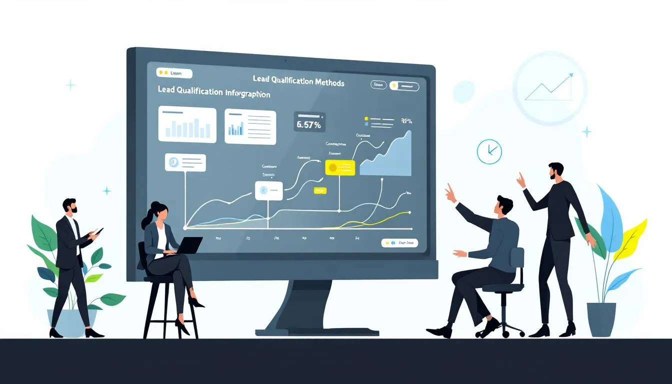 An image depicting effective lead qualification methods being applied by a sales team.