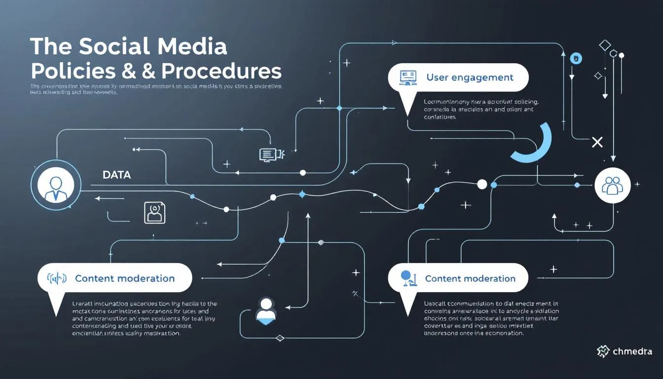 Visual representation of documenting social media policies and procedures.