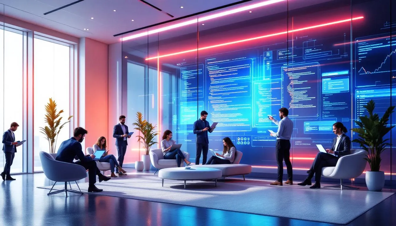 A modern office environment illustrating the importance of enterprise web development for businesses.