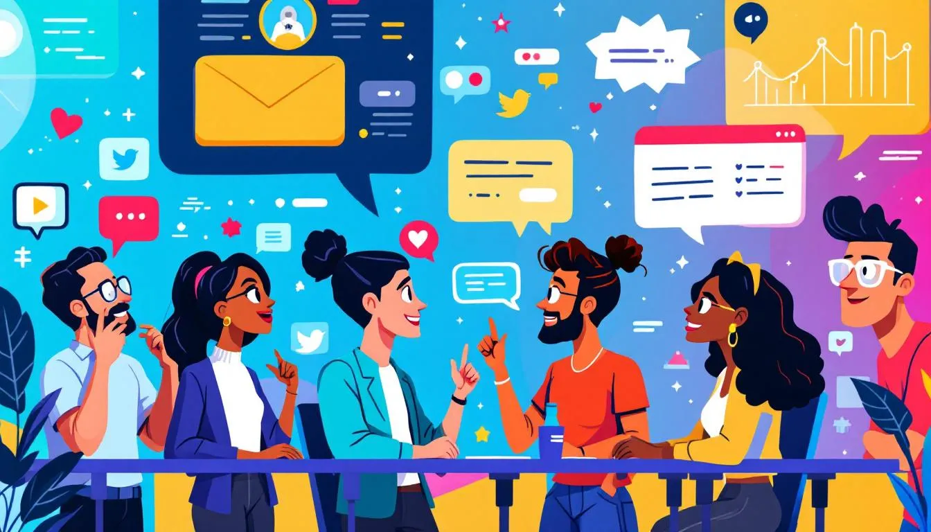 An illustration of developing a consistent brand voice on social media.