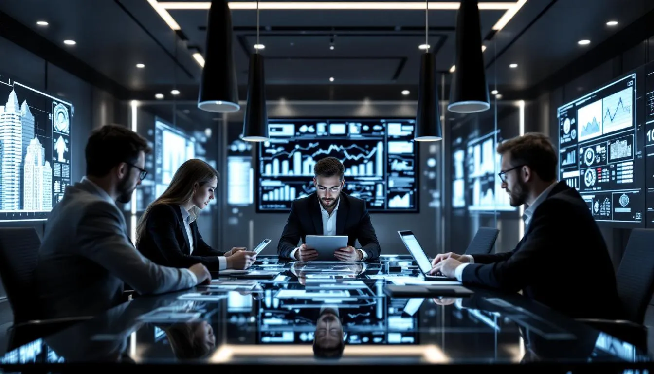 Real estate investors utilizing advanced marketing tools.