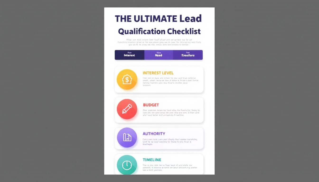 The ultimate lead qualification checklist displayed visually.