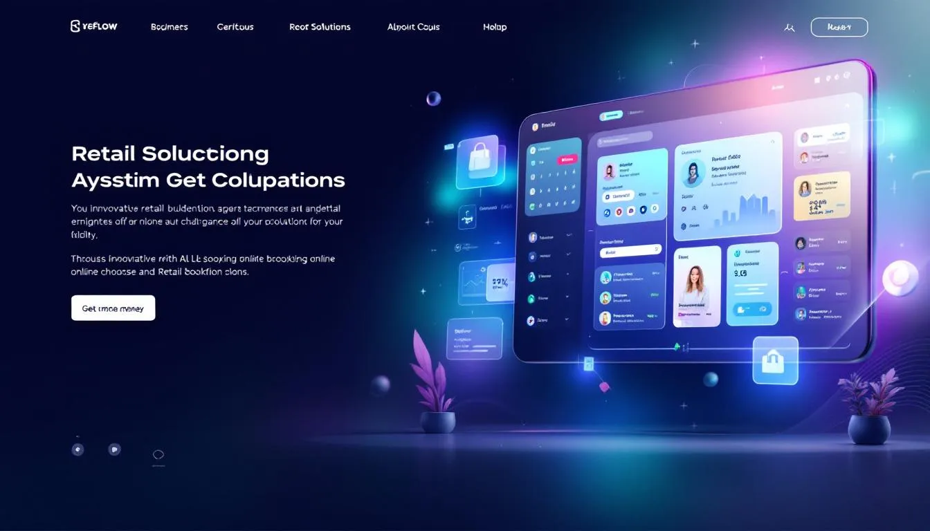 An overview of a retail booking system interface showcasing online booking features.