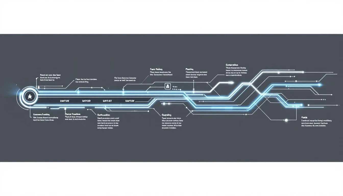 A diagram showing the enterprise web development process from planning to execution.