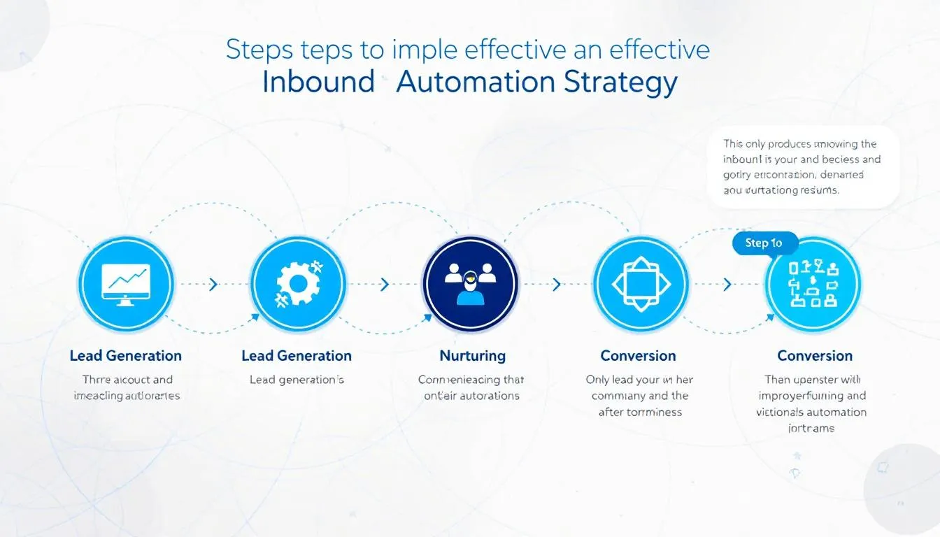 An illustration depicting the steps to implement an effective inbound marketing automation strategy.