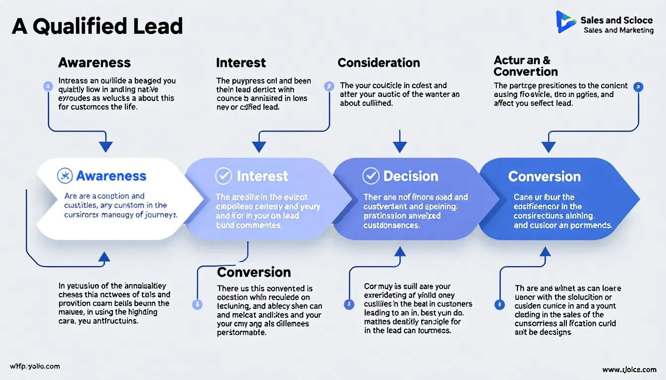 An illustration depicting the concept of a qualified lead in sales and marketing.