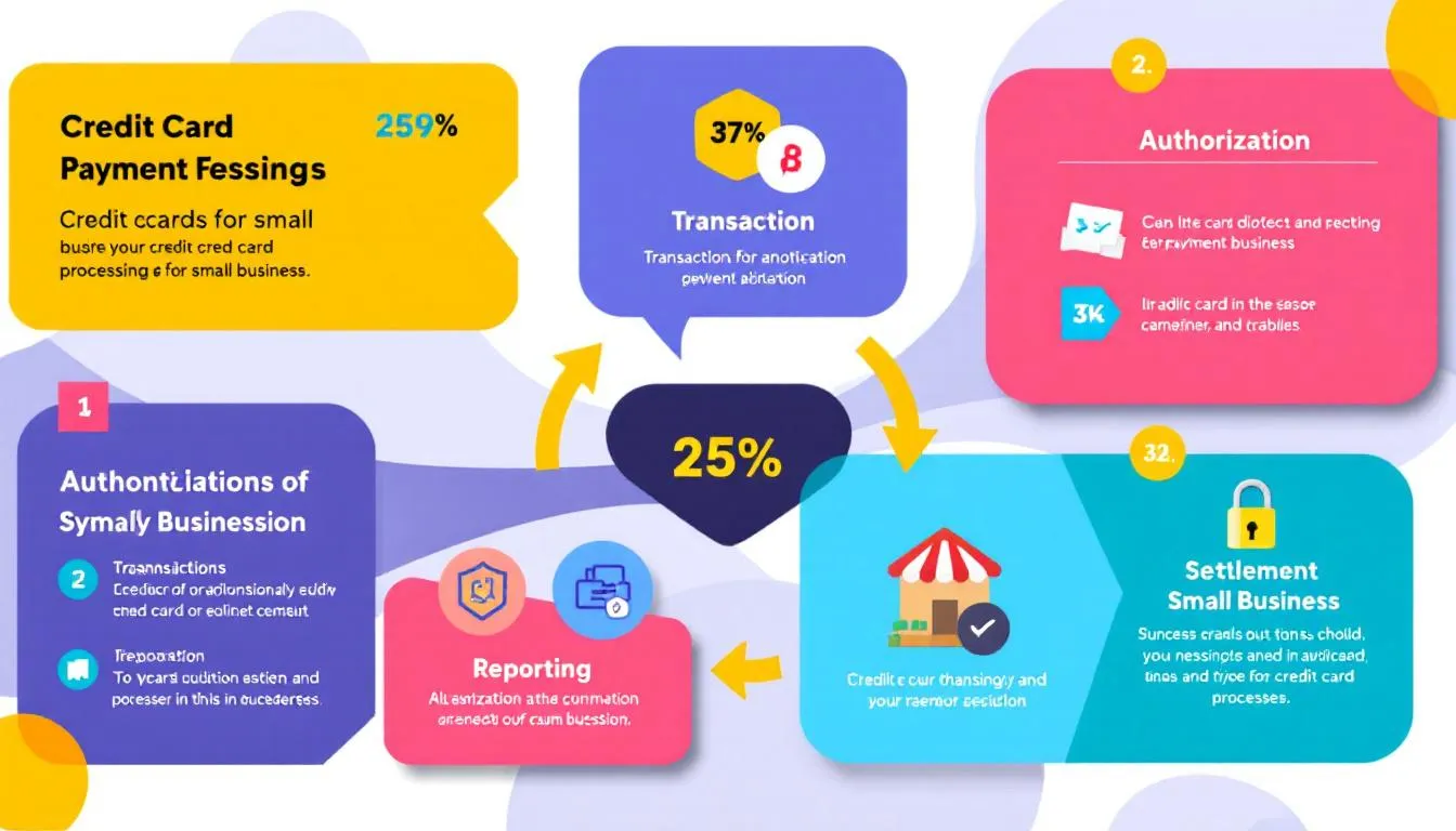 A graphic showing key features of a payment processor.